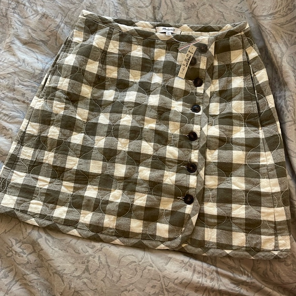 Madewell Quilted Mini Skirt, NWT